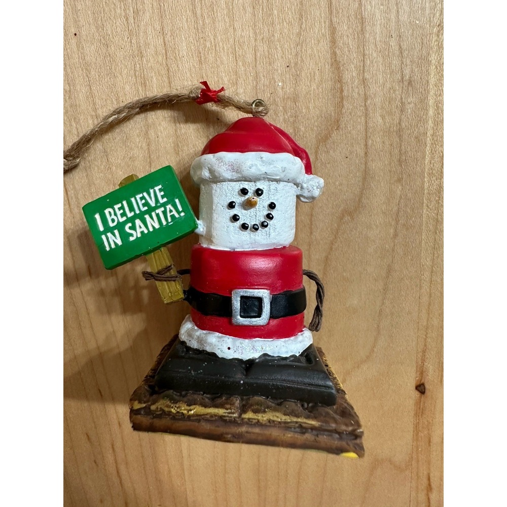 Midwest of Cannon Falls S'mores Santa Claus Marshmallow Ornament I Believe 95265